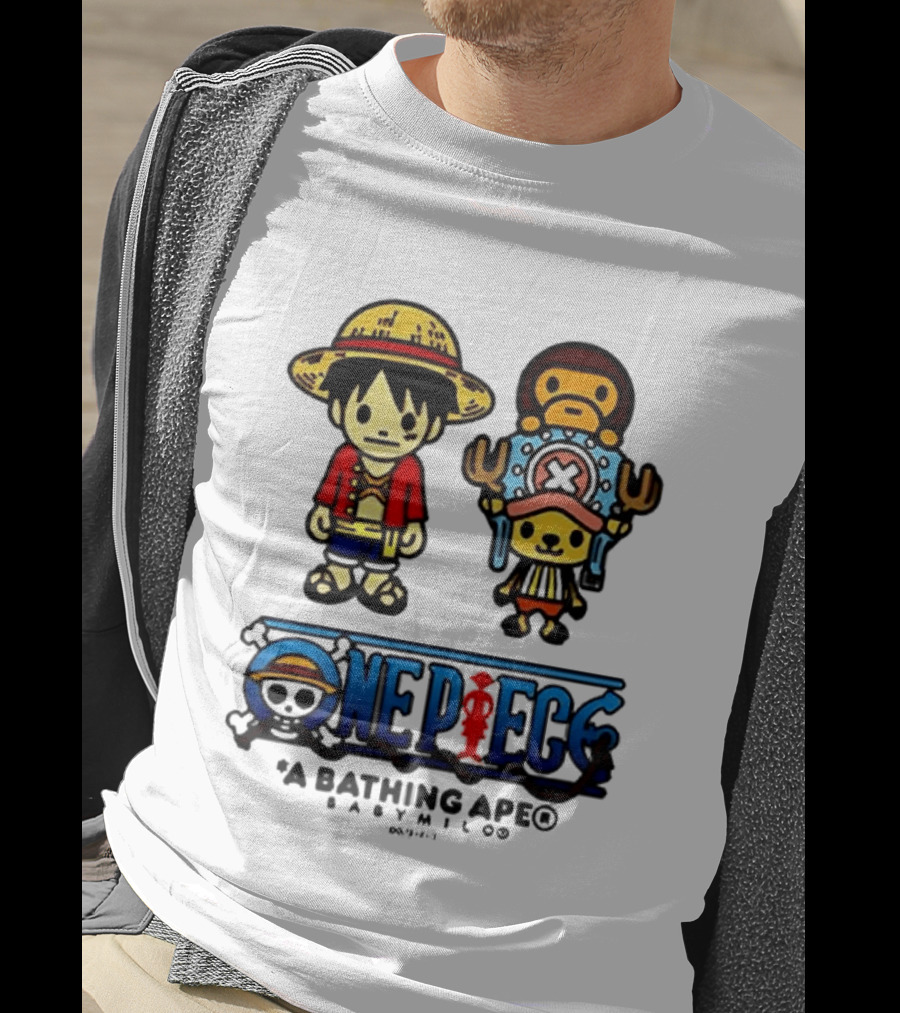 One Piece A Bathing Ape Baby Milo Collaboration Luffy And Tony Tony Chopper T-Shirt