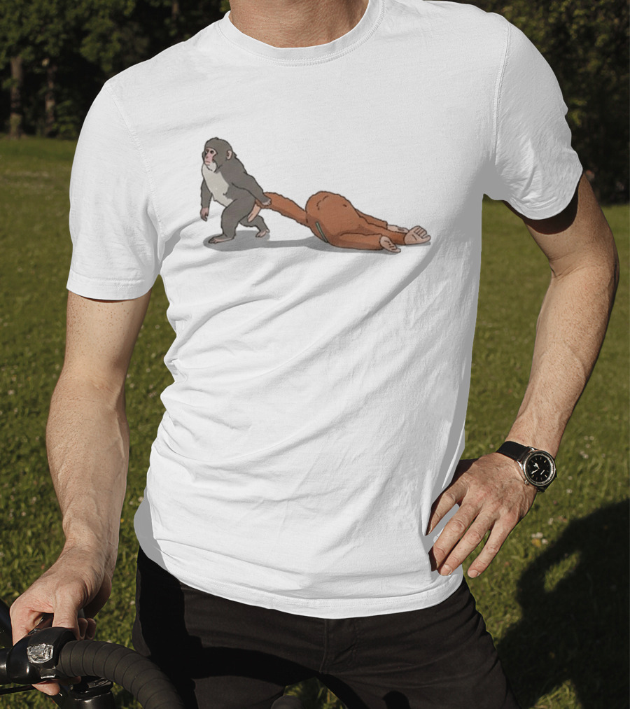 Punch The Monkey Dragging Full Body Costume T-Shirt