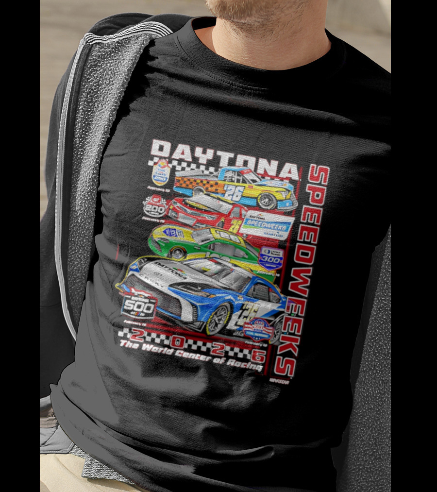 2026 Daytona 500 Speedweeks The World Center Of Racing Champion Cars Racing T-Shirt