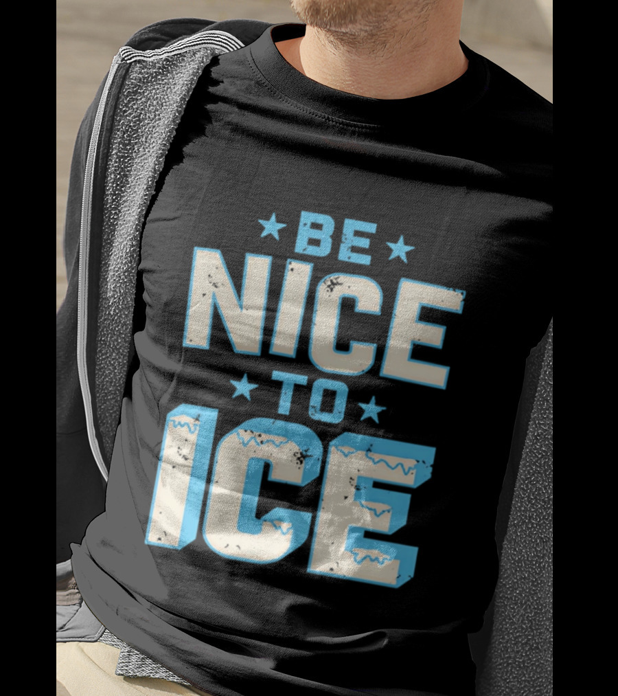 Be Nice To Ice Snowflake Star T-Shirt