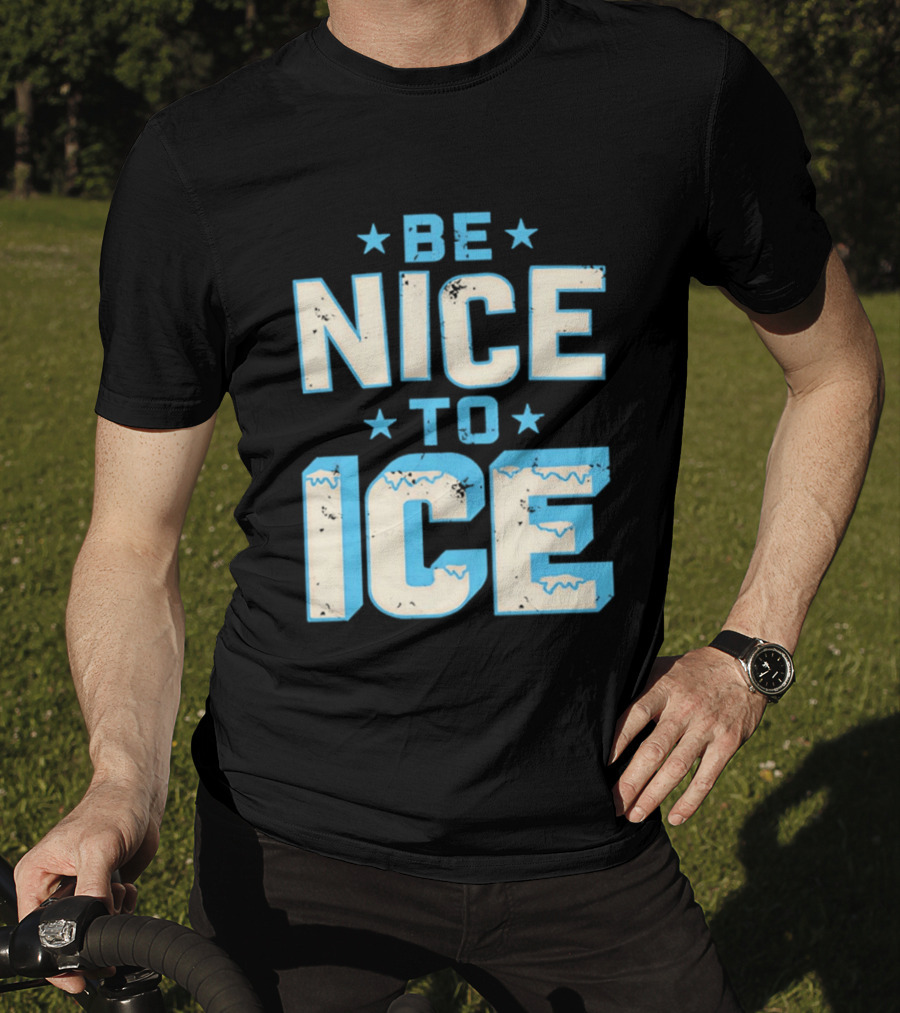 Be Nice To Ice Snowflake Star T-Shirt