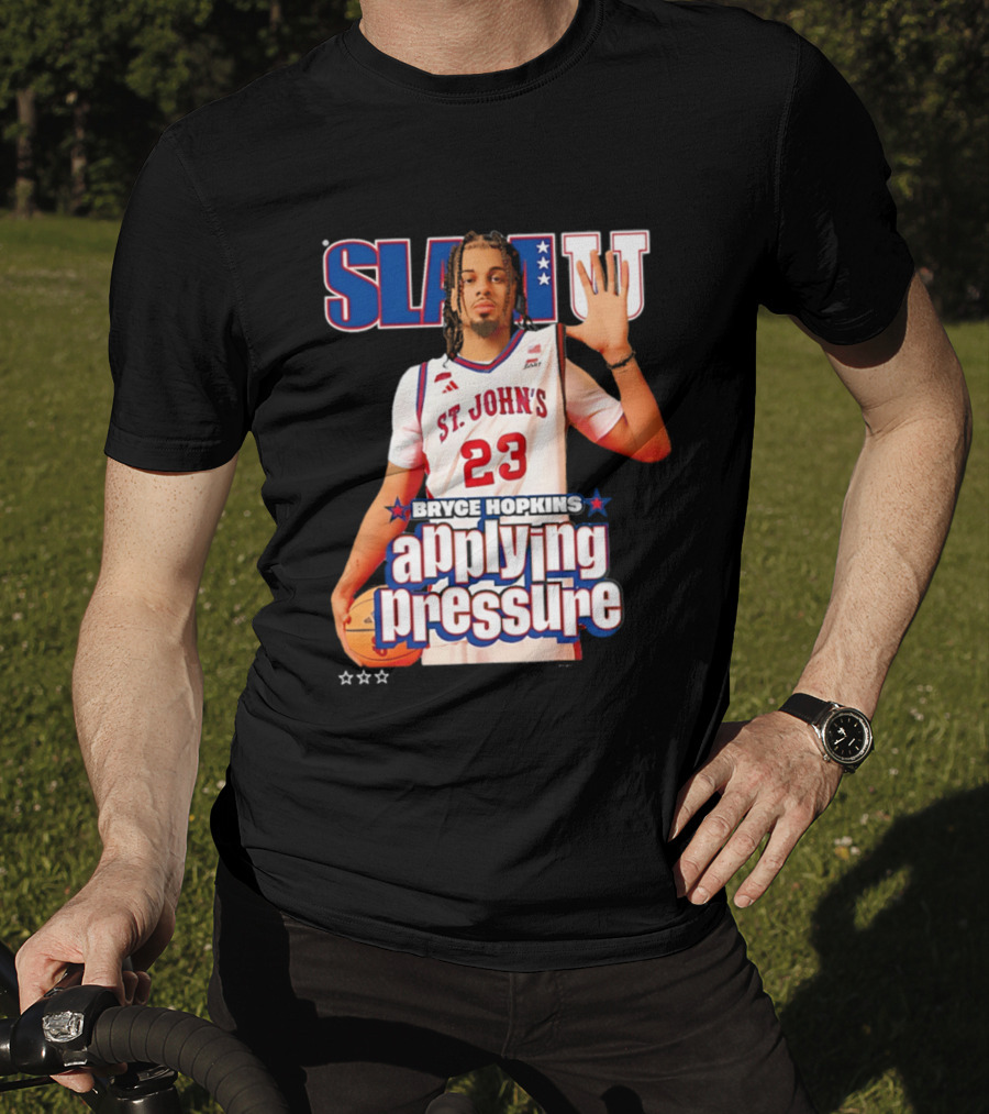 Bryce Hopkins St. John's Red Storm SlamU Applying Pressure Basketball Star T-Shirt