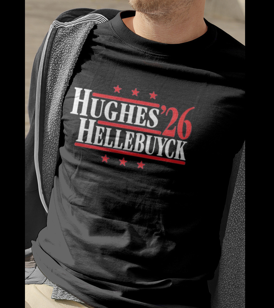 Hughes Hellebuyck '26 Team USA Stars T-Shirt