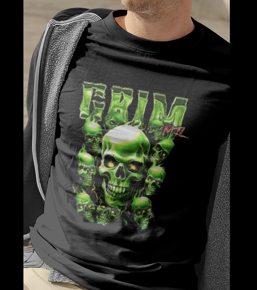 Grim MTL Green Skull Cluster Hommage To Juicy J T-Shirt