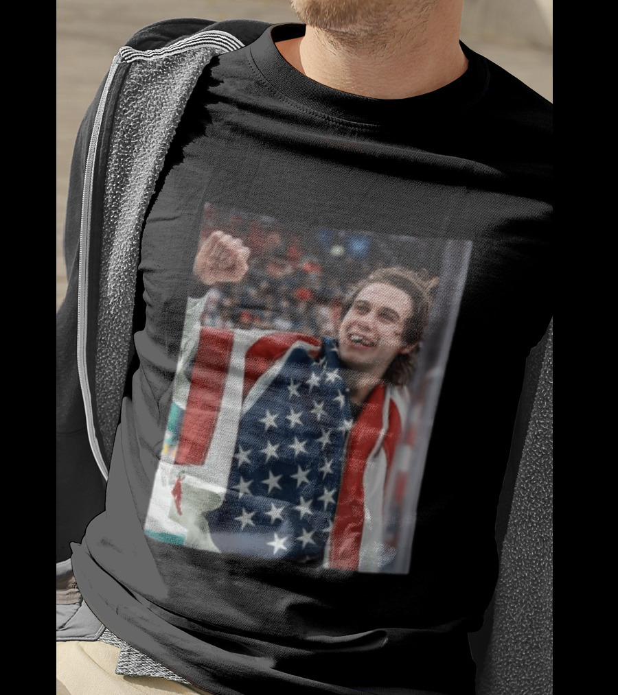 Jack Hughes USA Hockey Celebrates Gold Victory T-Shirt