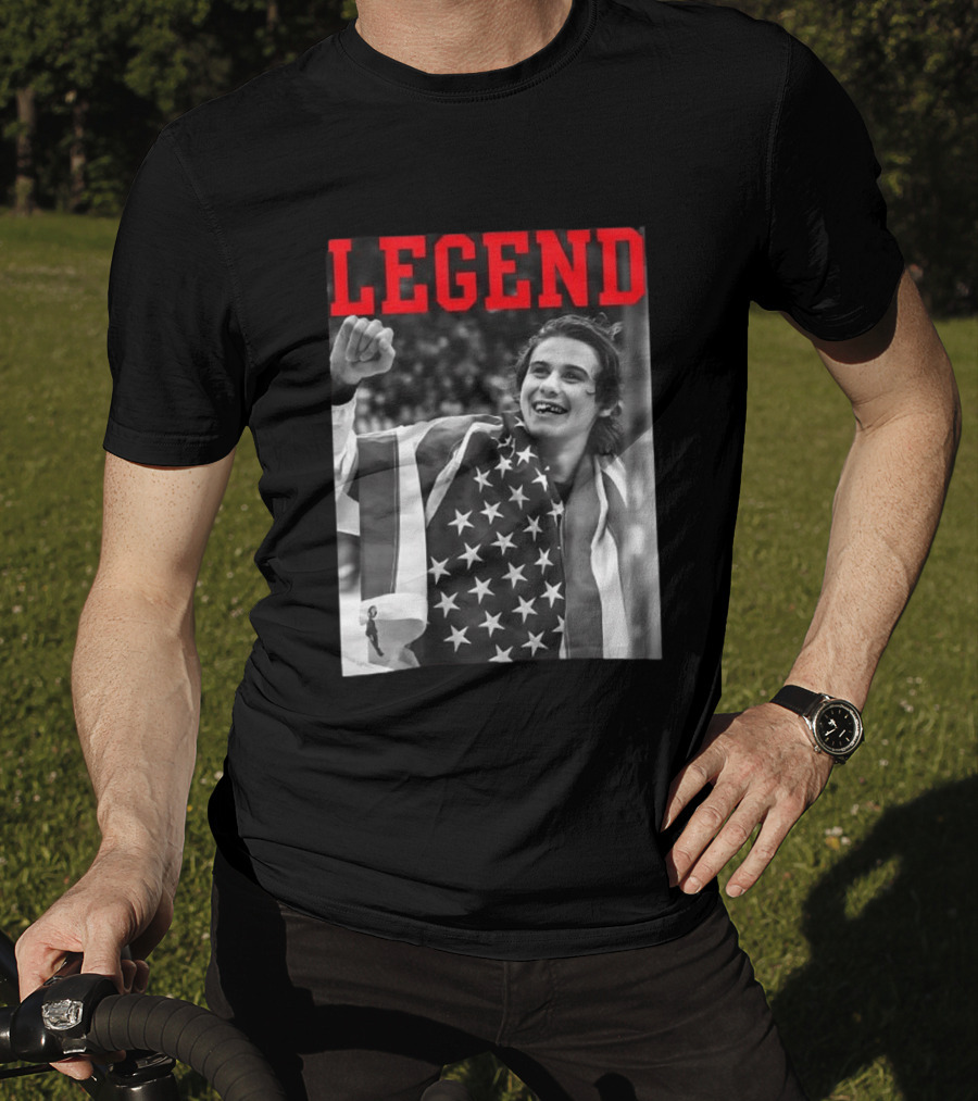 Jack Hughes USA Legend Olympic Gold Medal Hockey T-Shirt