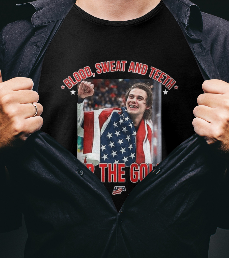 Blood Sweat And Teeth For The Gold USA Olympic Spirit T-Shirt