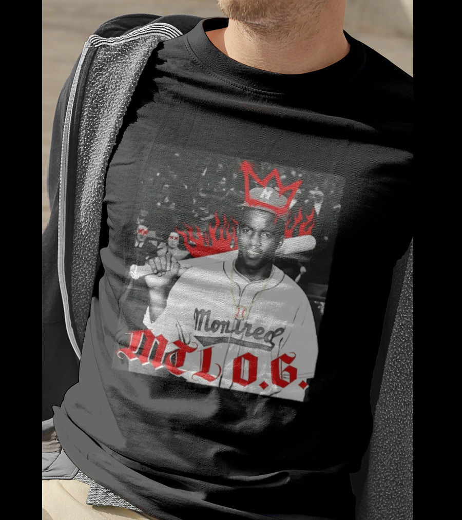 Jackie Robinson Montreal MTL O.G. Baseball Legend Icon Red Crown Flames T-Shirt