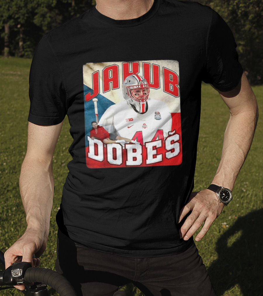 Jakub Dobeš Ohio State Buckeyes Hockey Big Ten 44 T-Shirt