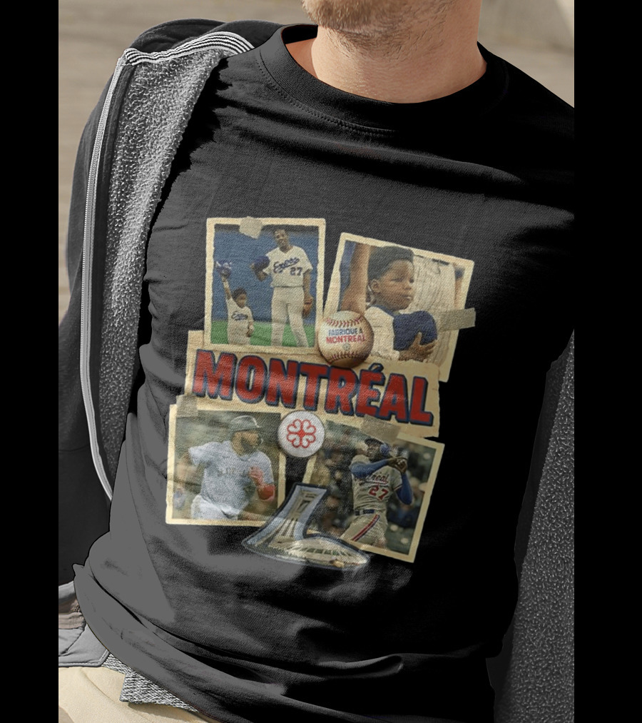 Montréal Expos Vladimir Guerrero Sr. Jr. Baseball Legends Fabriqué A Montreal T-Shirt