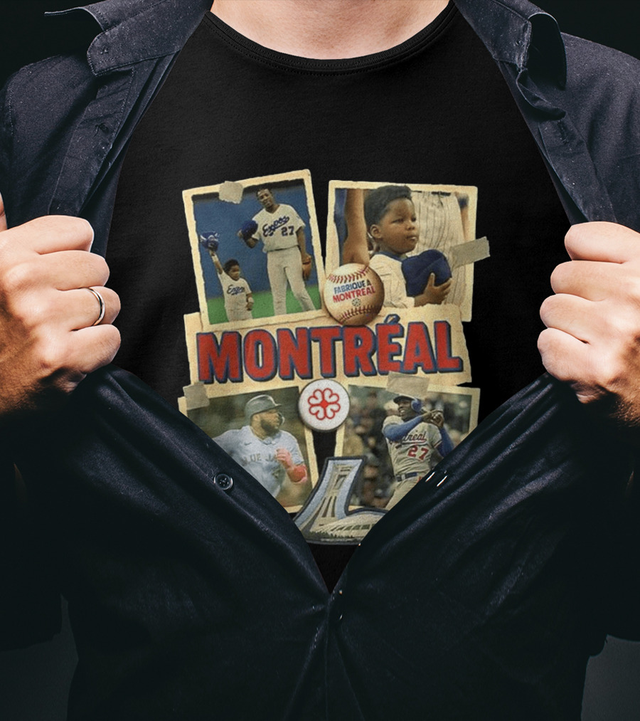Montréal Expos Vladimir Guerrero Sr. Jr. Baseball Legends Fabriqué A Montreal T-Shirt