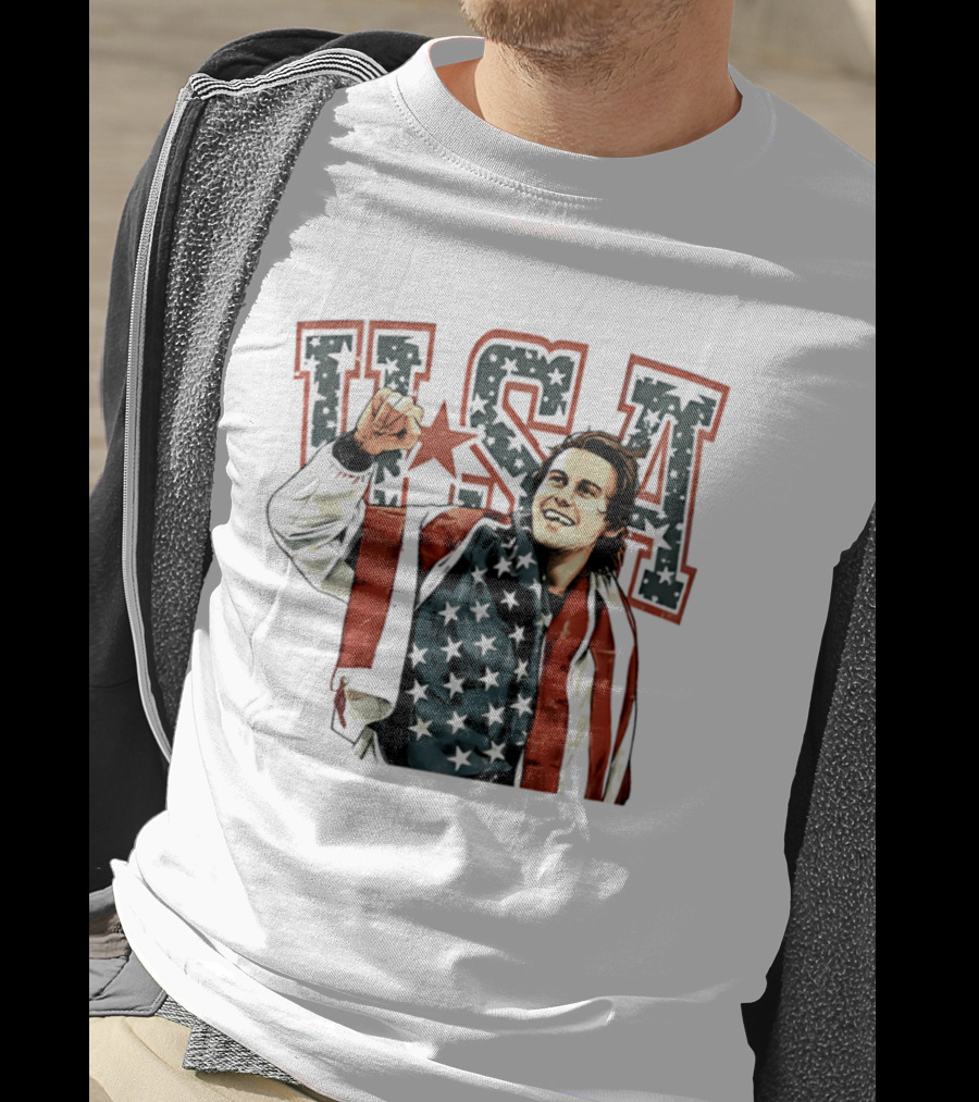 Jack Hughes USA Gold Victory 2026 Celebration T-Shirt