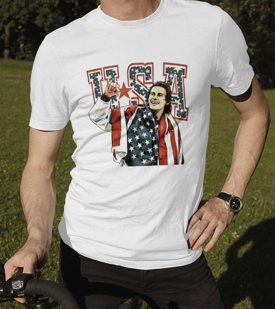 Jack Hughes USA Gold Victory 2026 Celebration T-Shirt