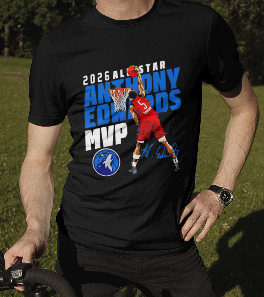 2026 All Star Anthony Edwards MVP Minnesota Timberwolves T-Shirt