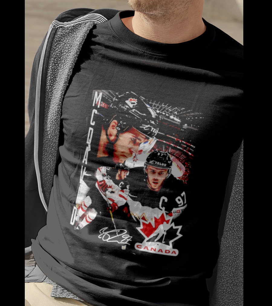 Connor McDavid Canada Hockey Maple Leaf C97 T-Shirt