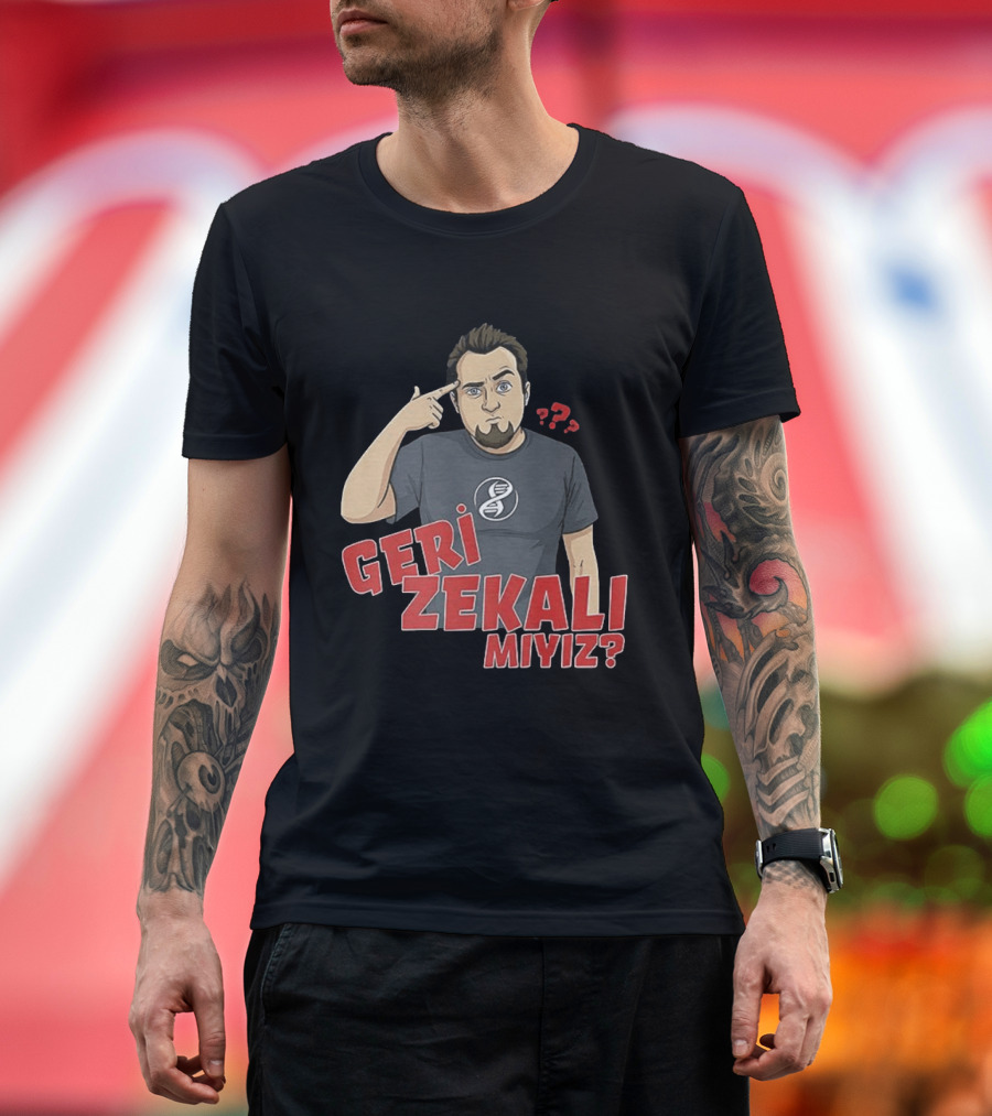 Geri Zekali Miyiz DNA Logo Question Mark T-Shirt