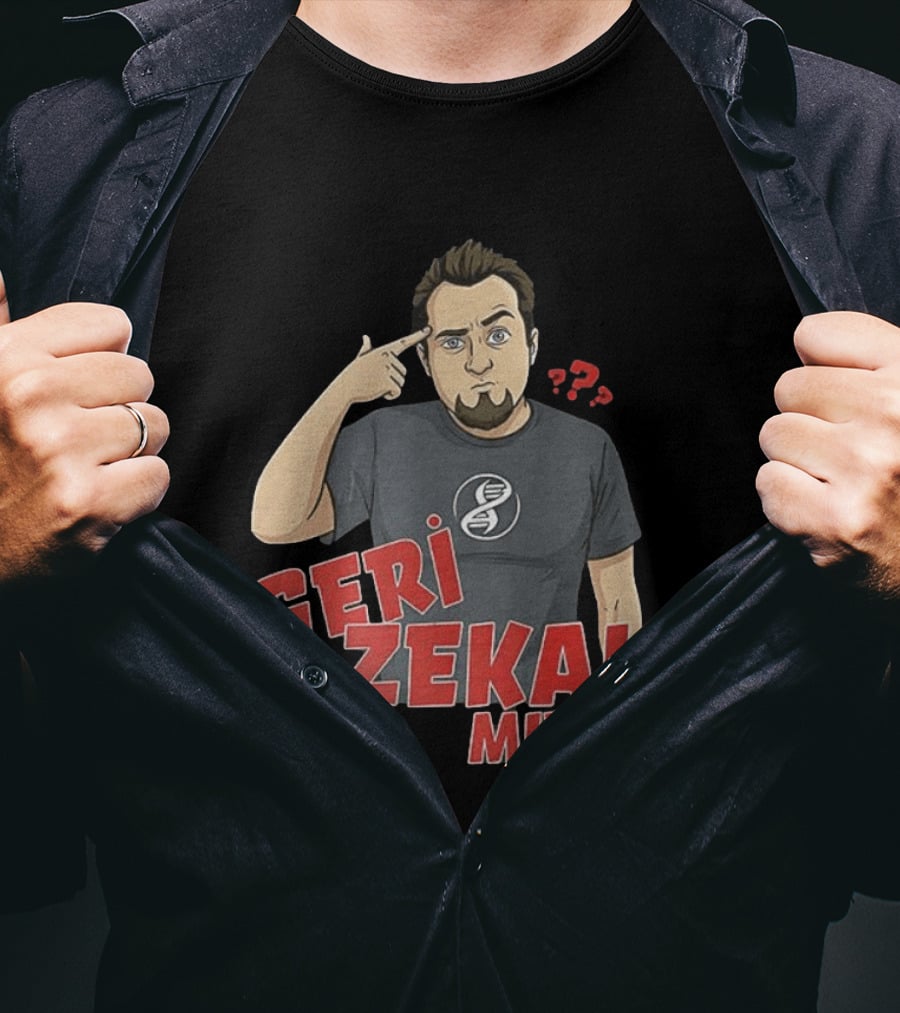 Geri Zekali Miyiz DNA Logo Question Mark T-Shirt