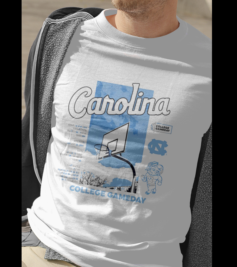 Carolina College Gameday North Carolina Tar Heels Basketball Sky T-Shirt