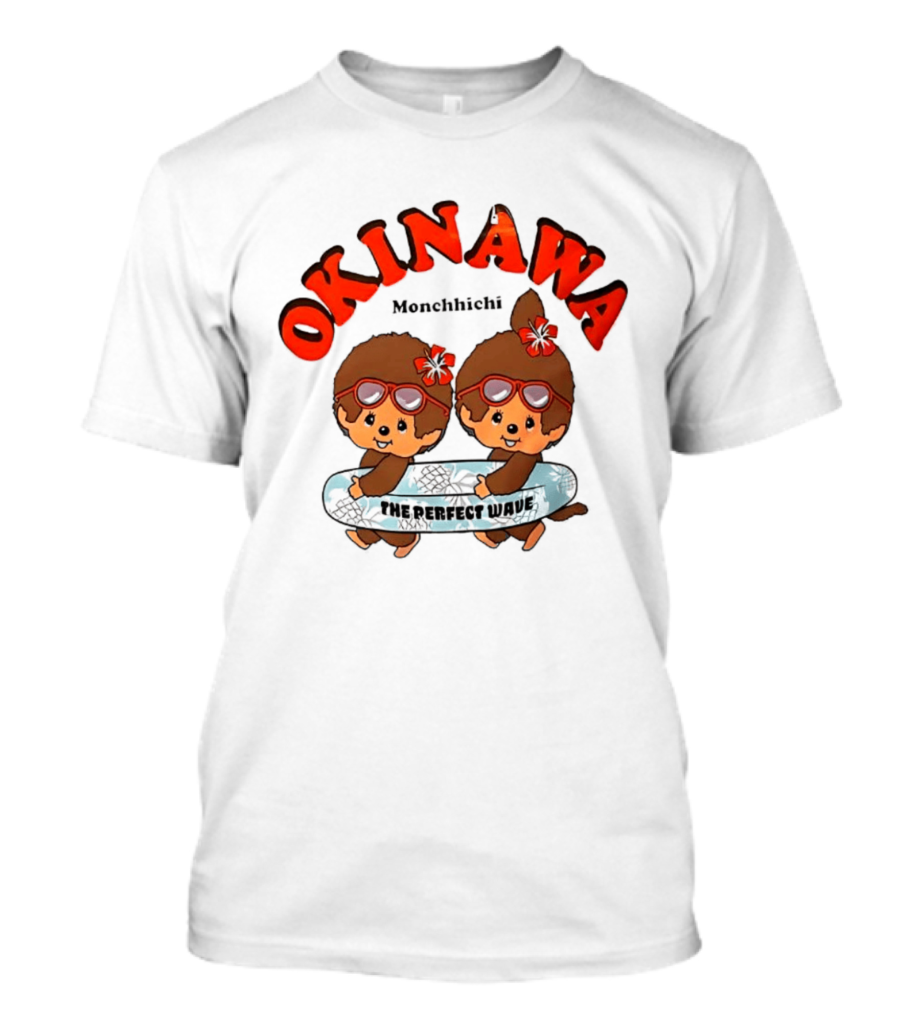 Okinawa Monchhichi Perfect Wave Surfing Duo T-Shirt