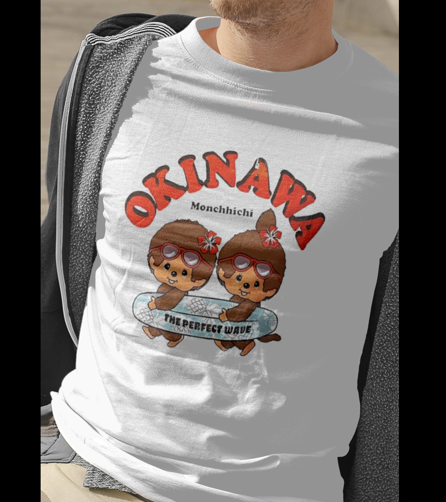 Okinawa Monchhichi Perfect Wave Surfing Duo T-Shirt
