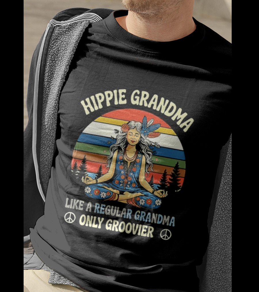 Hippie Grandma Like A Regular Grandma Only Groovier T-Shirt