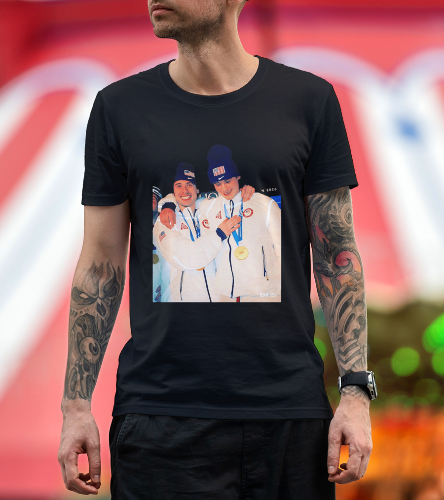 Team USA Golden Goal 2026 Milano Cortina Winter Olympics Celebrating Victory T-Shirt