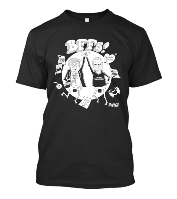 Trump America Great Makes And Jeffrey Epstein Island Proprietors BFFS! Kelly High Five Sketch T-Shirt