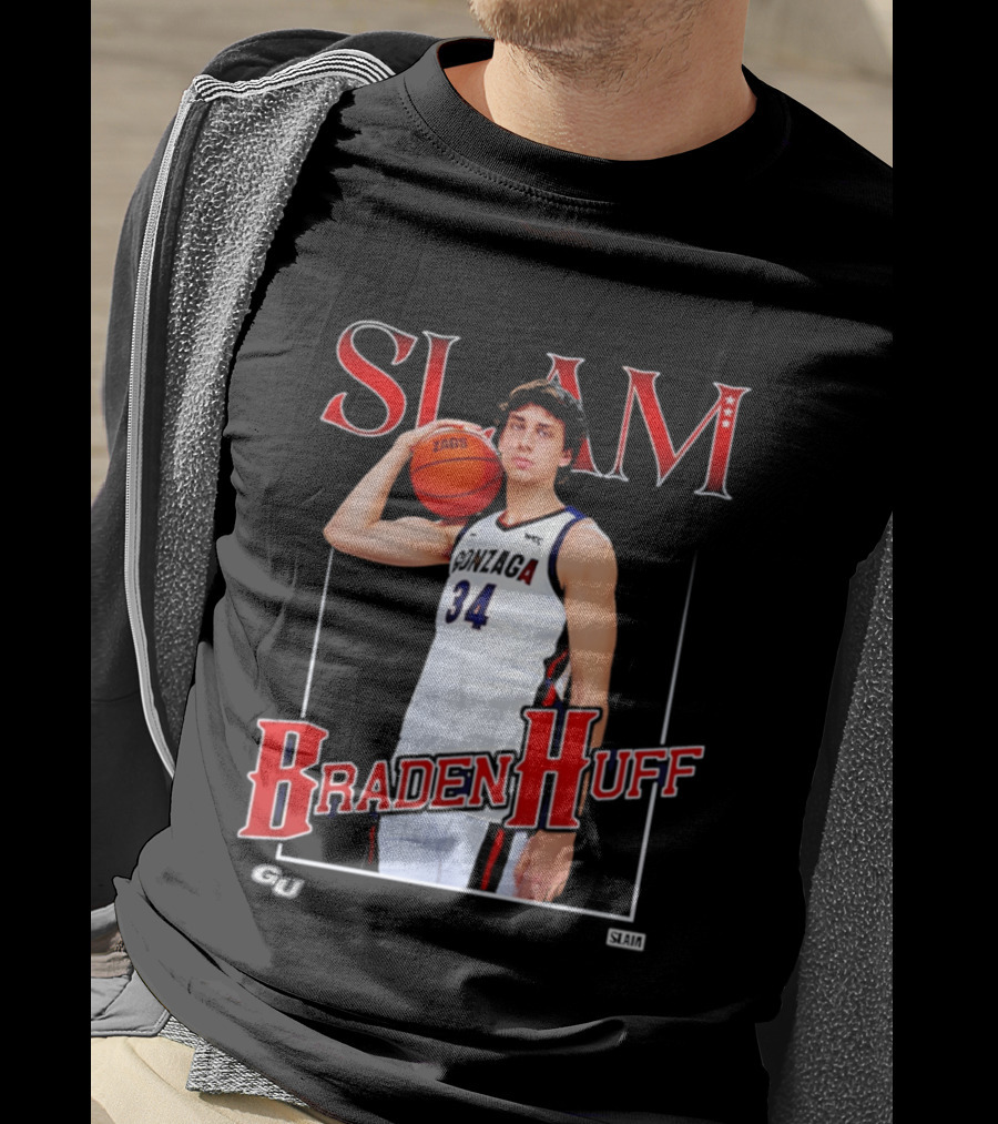 Braden Huff Gonzaga Basketball Slam 34 T-Shirt