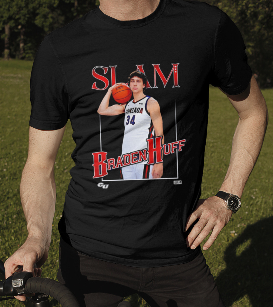 Braden Huff Gonzaga Basketball Slam 34 T-Shirt