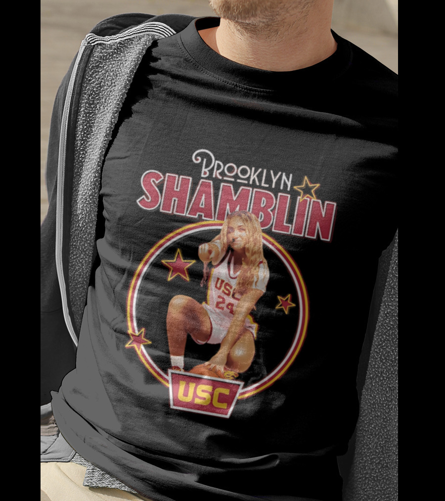 Brooklyn Shamblin USC Trojans 24 Basketball Star 2026 T-Shirt