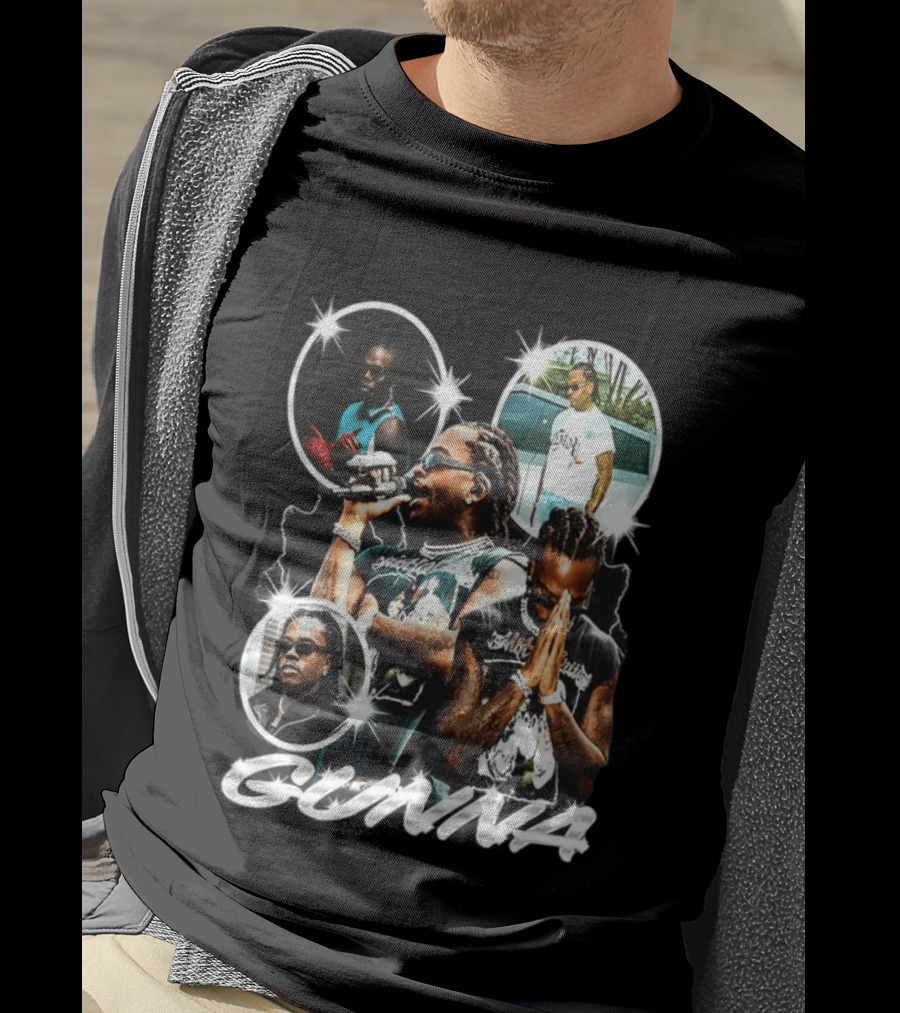 Gunna Rapper Collage With Graphic Styles And Poses T-Shirt