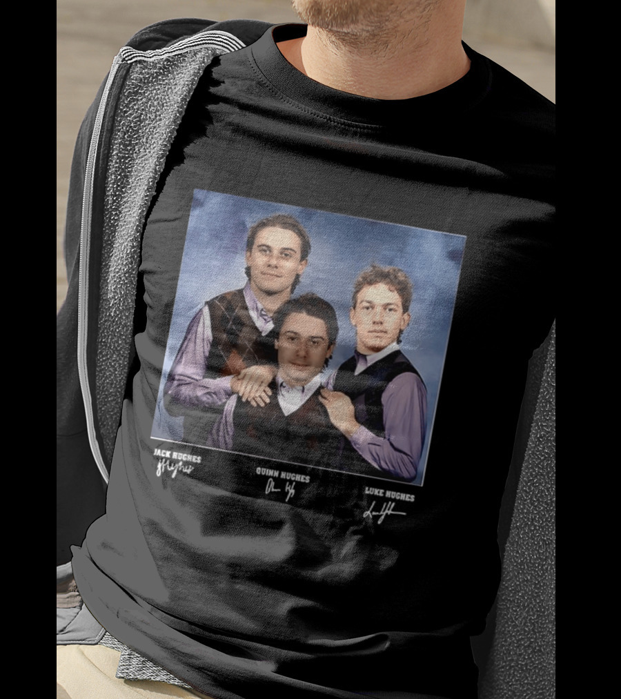 Jack Hughes Luke Hughes Quinn Hughes Team USA Ice Hockey Step Brothers Meme T-Shirt