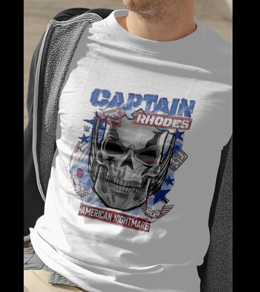 Captain Rhodes American Nightmare Skull WWE 2026 T-Shirt