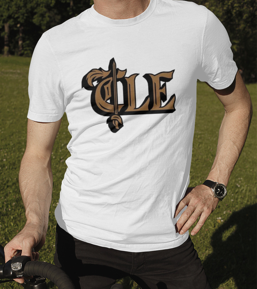 CLE Old English Sword Basketball T-Shirt