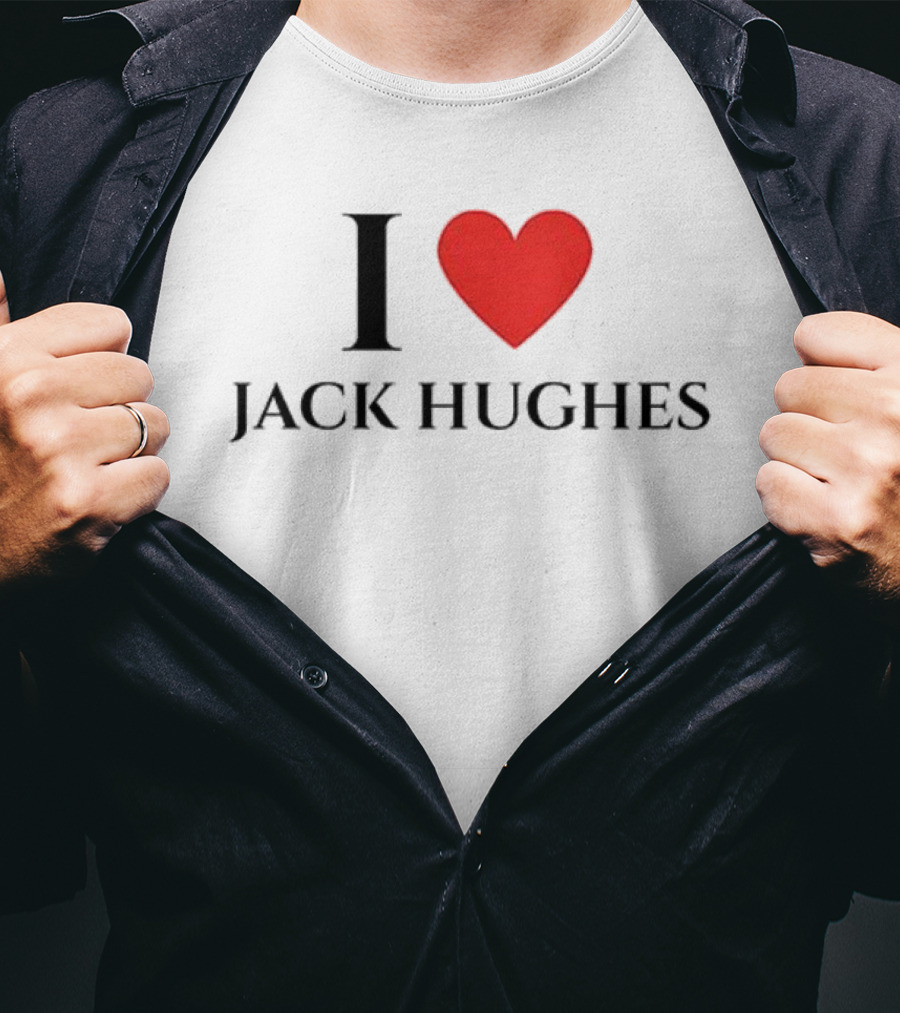 I Love Jack Hughes Y2K Vintage Style Jersey Fan Favorite T-Shirt