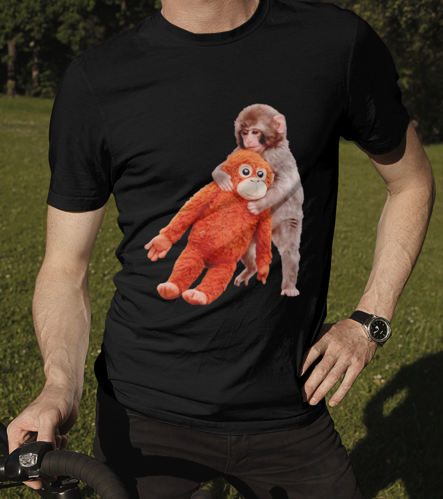 Punch Monkey Panchi Kun Stuffed Toy Hugging Cute Baby Monkey T-Shirt