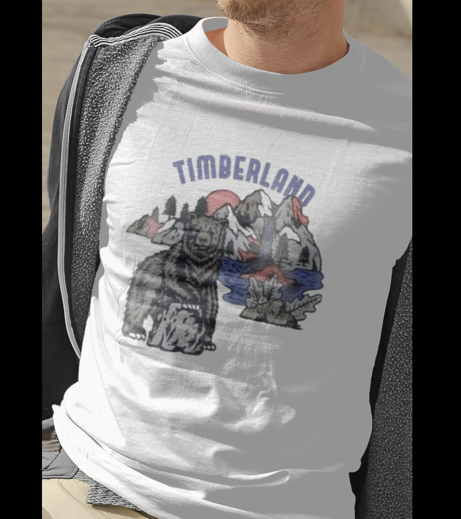 Timberland Bear Mountains And Sunset T-Shirt