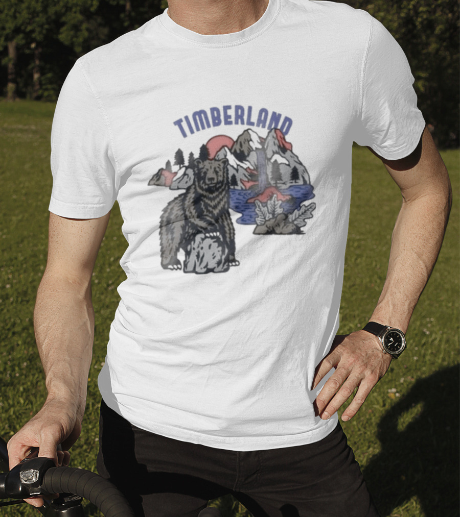 Timberland Bear Mountains And Sunset T-Shirt
