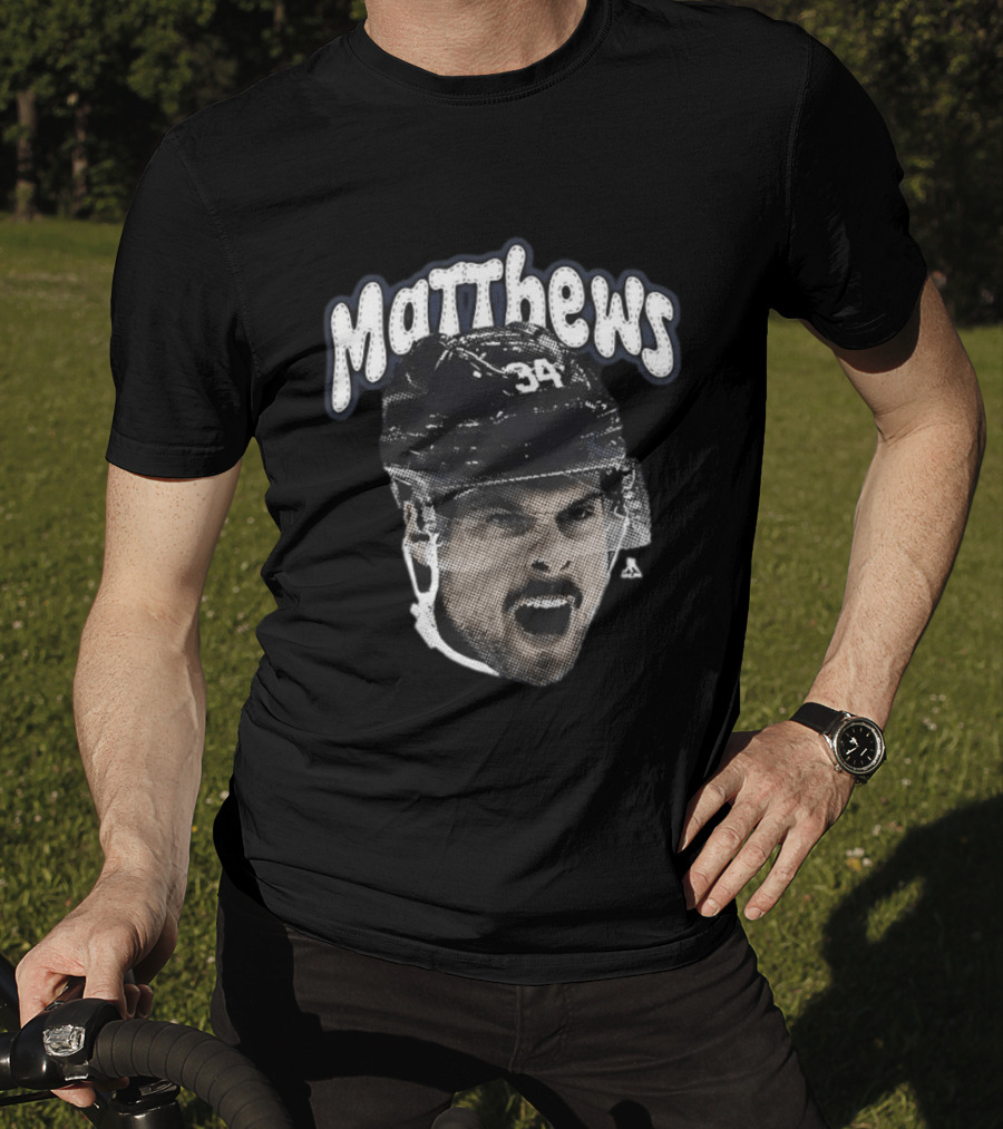 Auston Matthews 34 Big Face Toronto Maple Leafs Hockey T-Shirt