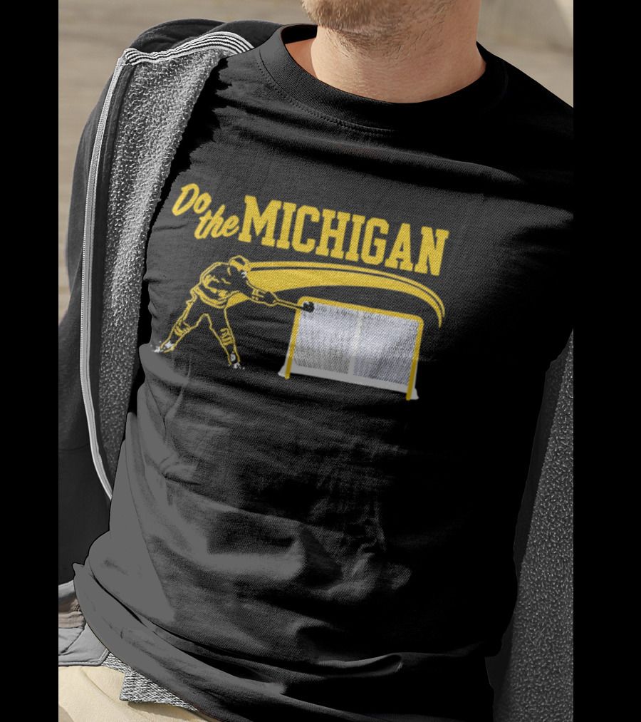 Do The Michigan Hockey Move Text Image T-Shirt