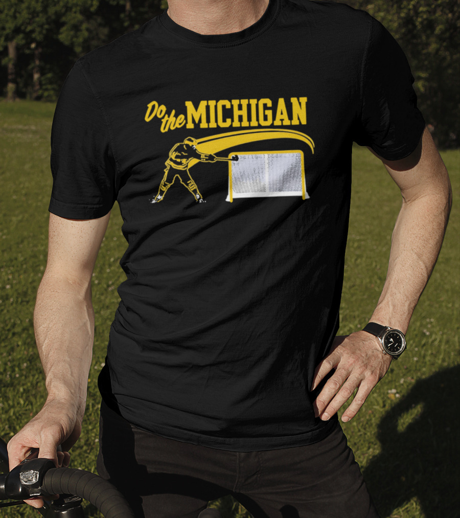 Do The Michigan Hockey Move Text Image T-Shirt