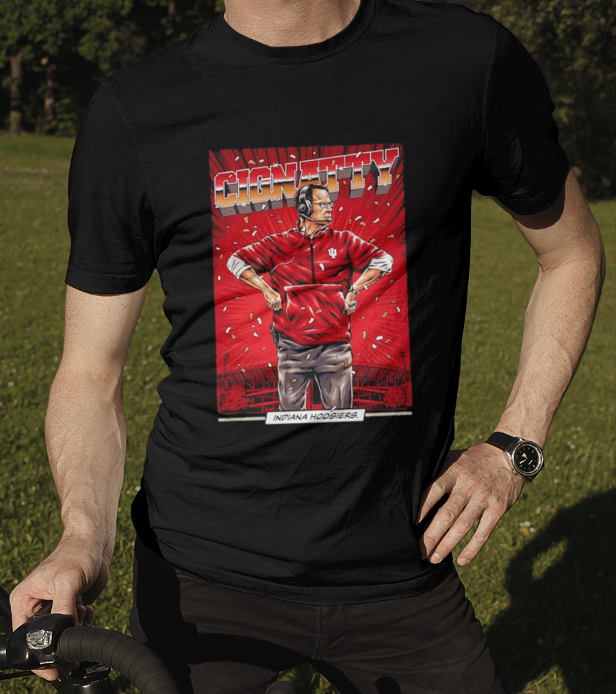 CIGNATTY Indiana Hoosiers Football Coach Comic T-Shirt