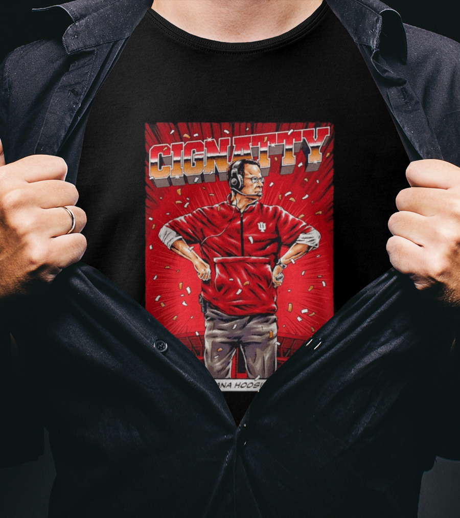 CIGNATTY Indiana Hoosiers Football Coach Comic T-Shirt