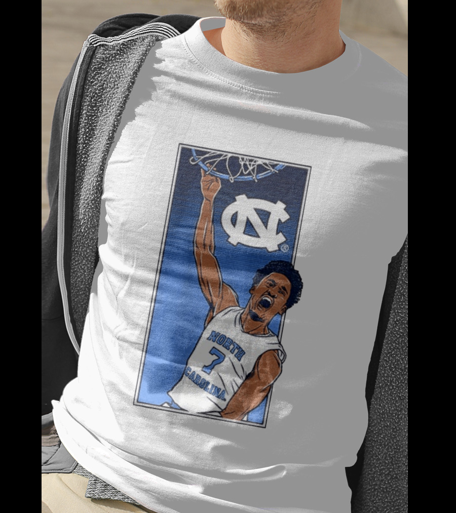 North Carolina Tar Heels Seth Trimble Basketball Dunk T-Shirt