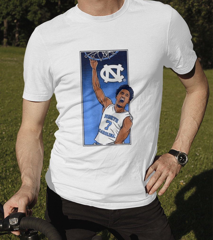 North Carolina Tar Heels Seth Trimble Basketball Dunk T-Shirt