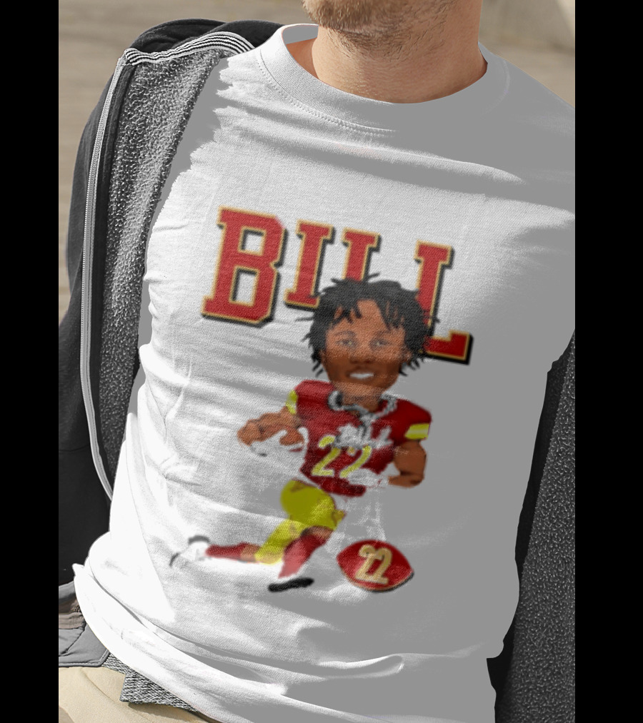Original Bill 22 Washington Commanders Cartoon Football Player T-Shirt