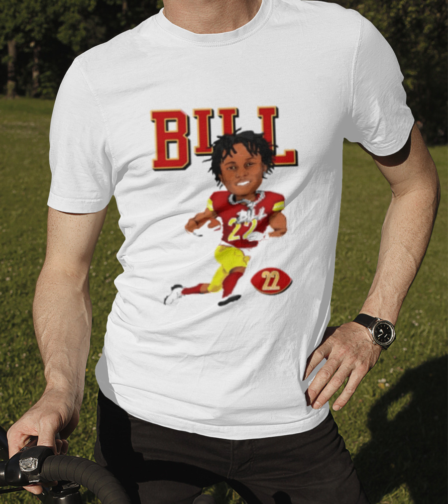 Original Bill 22 Washington Commanders Cartoon Football Player T-Shirt