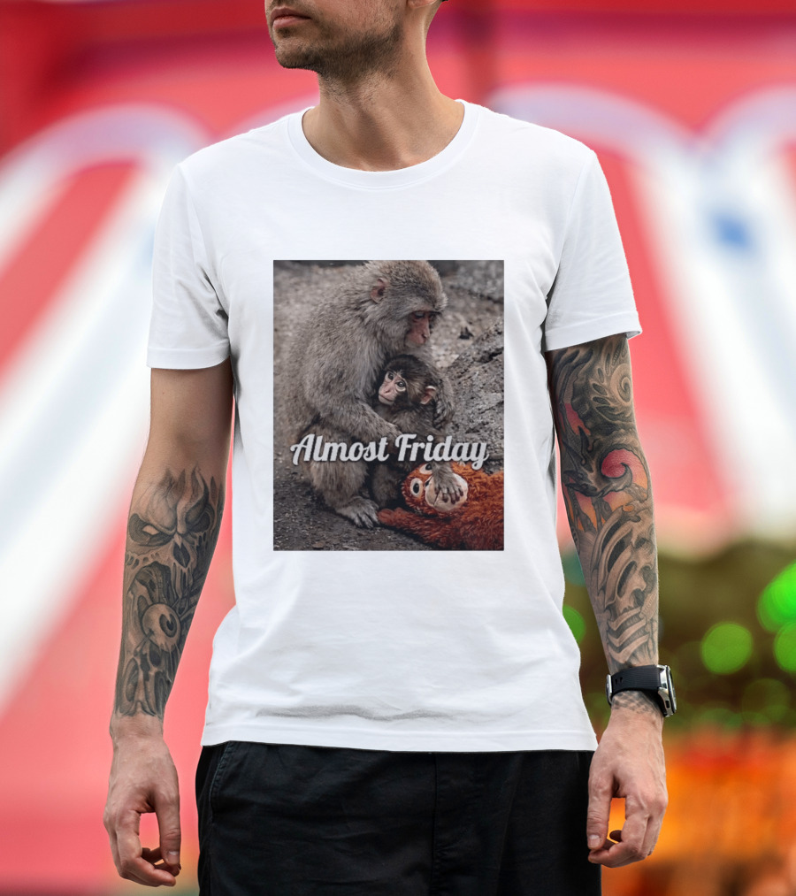 Almost Friday Punch The Monkey Hug Bodyguard T-Shirt
