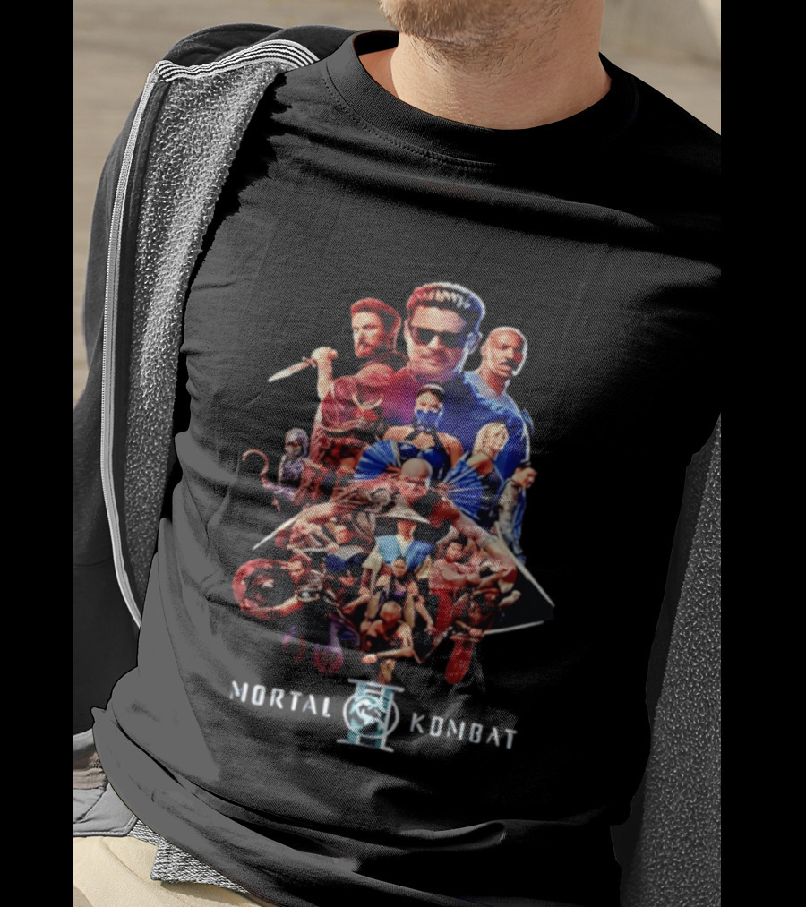 Mortal Kombat II Iconic Characters Collage T-Shirt