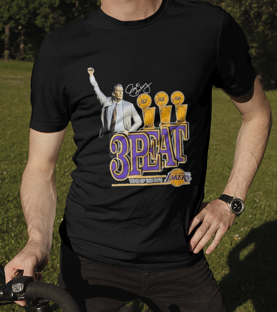 Los Angeles Lakers 3PEAT Team Of The 80's 87 88 89 Pat Riley T-Shirt